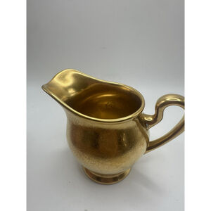 Vintage Pickard China Milk Creamer Gold Encrusted Rose Daisy #532